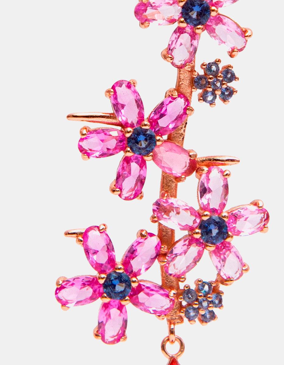 Aretes en forma de flor Luxury Color