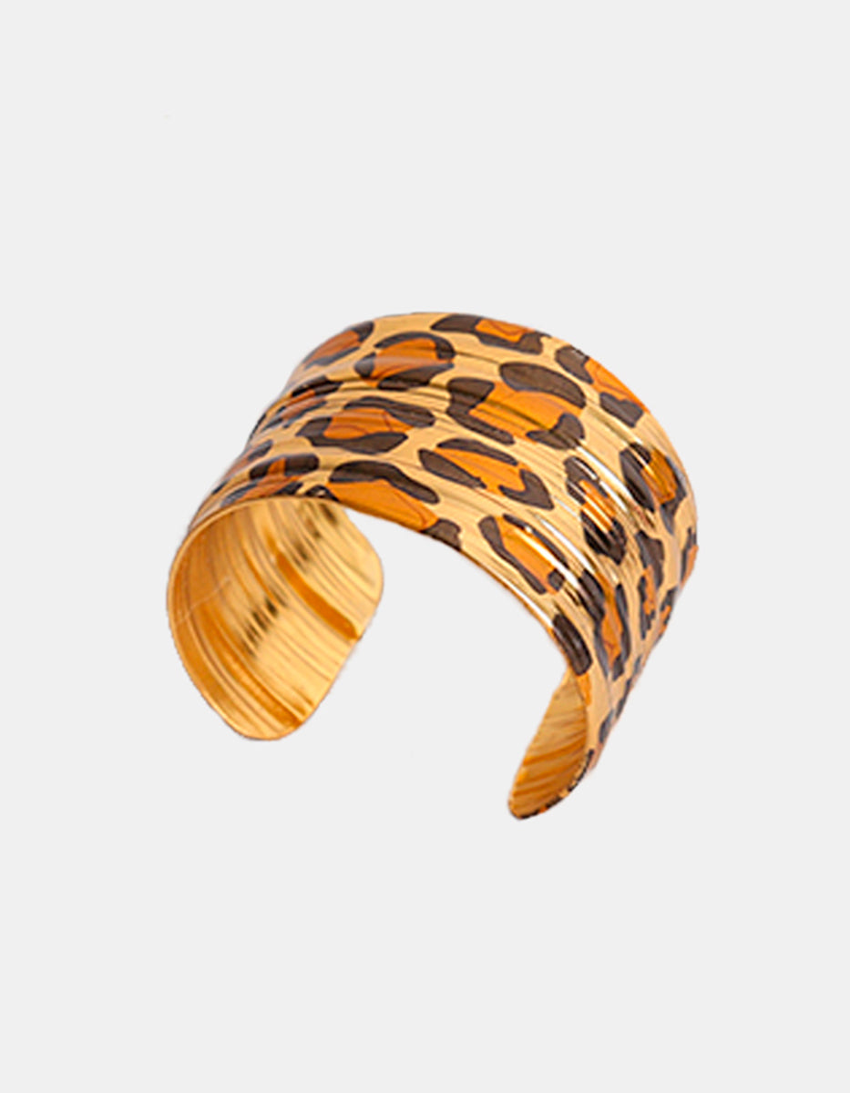 Brazalete de Oro Laminado Animal Print