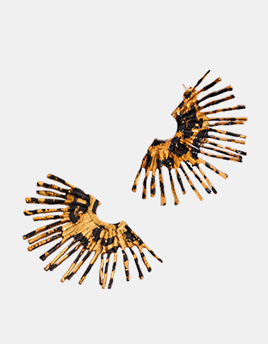 Aretes de Oro Laminado 22kt estilo Animal Print