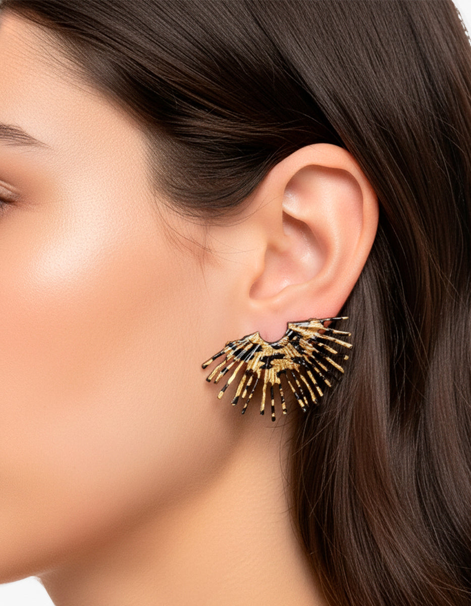 Aretes de Oro Laminado 22kt estilo Animal Print