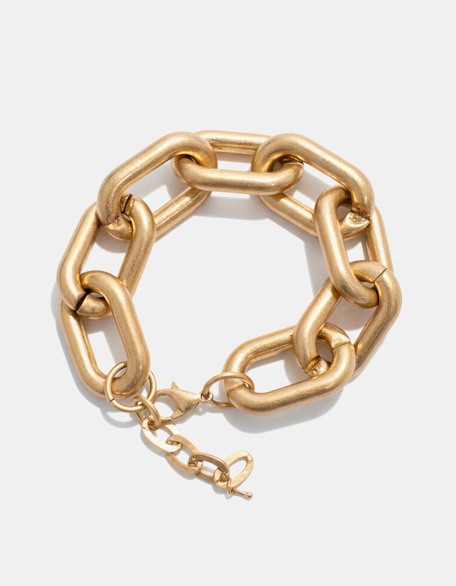 Pulsera en Oro Laminado Maxi Eslabones Golden Chic
