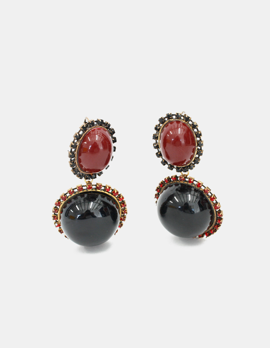 Aretes baño rodio River Luxe