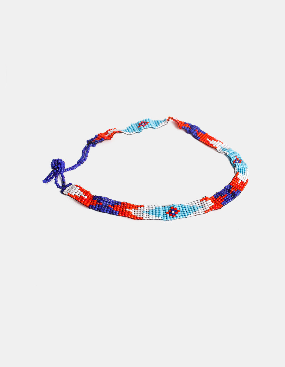 Collar artesanal de cuentas multicolor