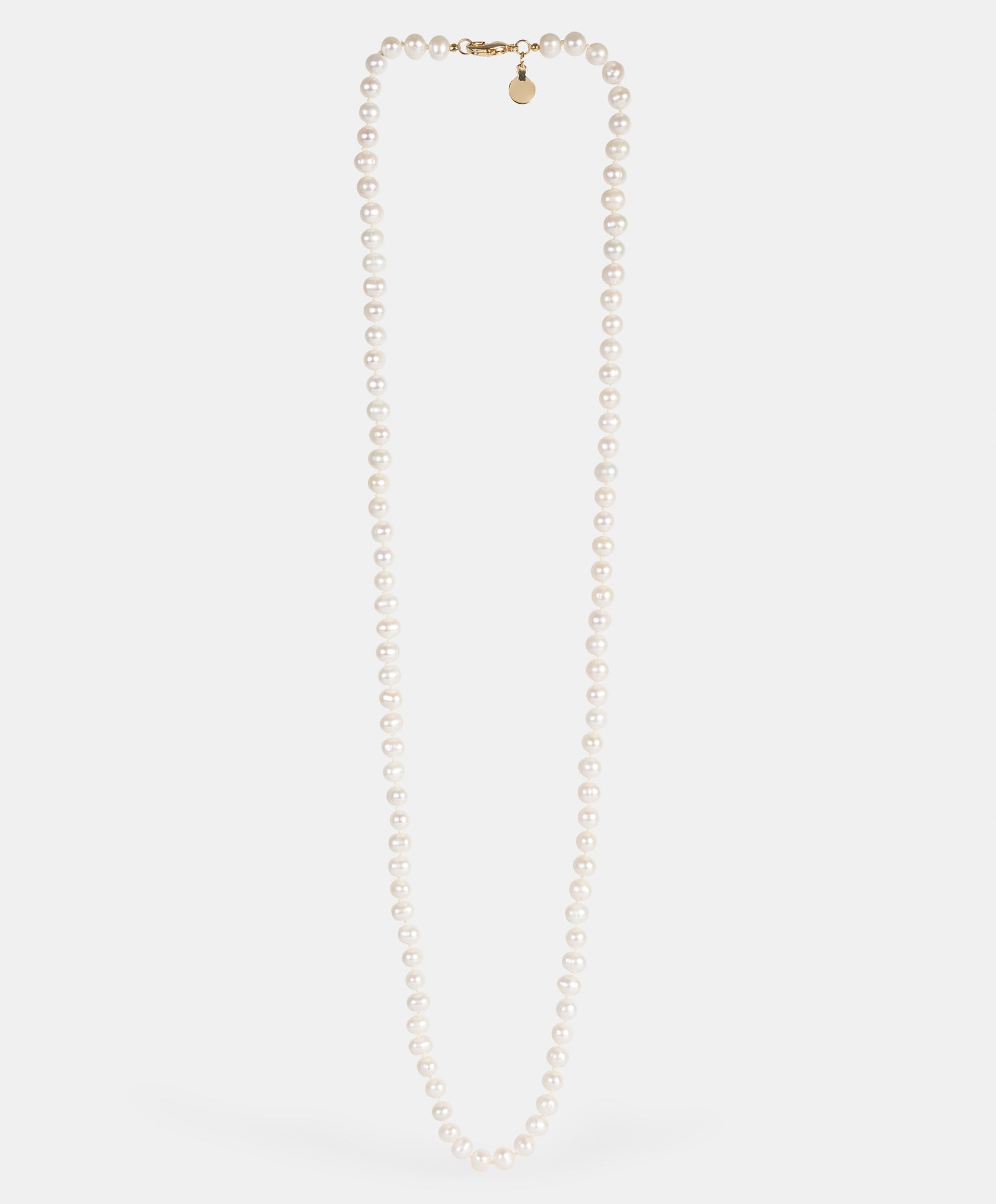 Collar finamente enlazado en seda con perlas Mabe y broche