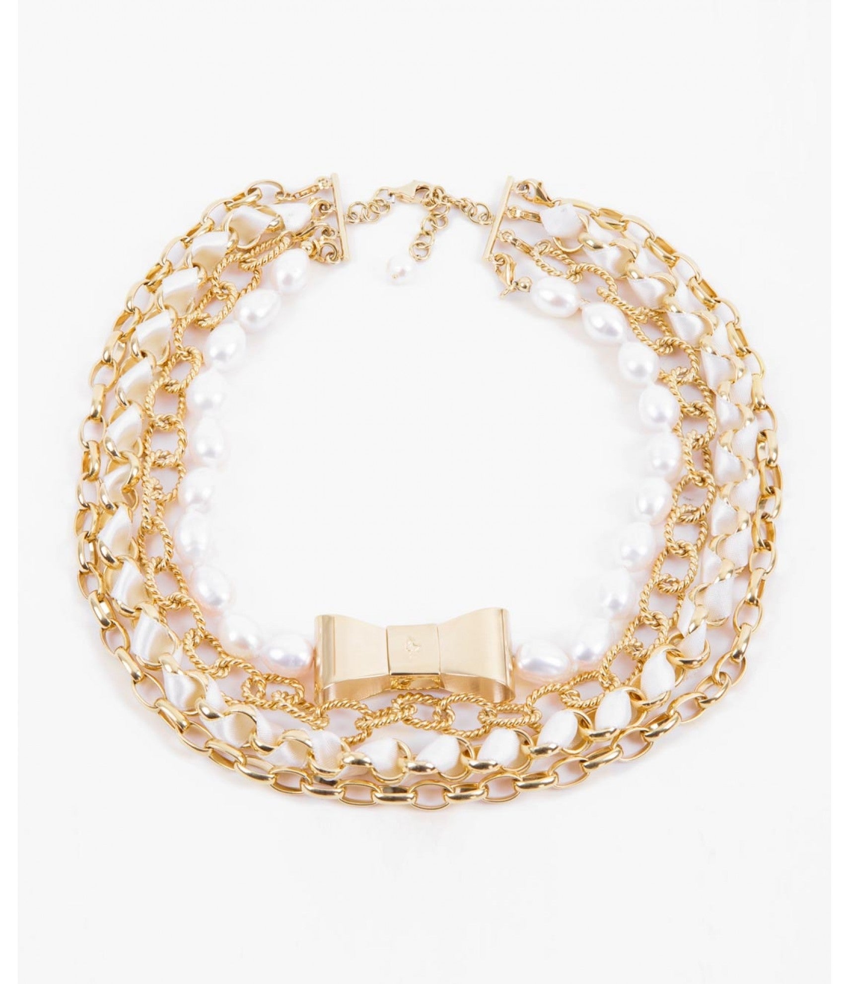 Collar con moño & perla mabe Viena
