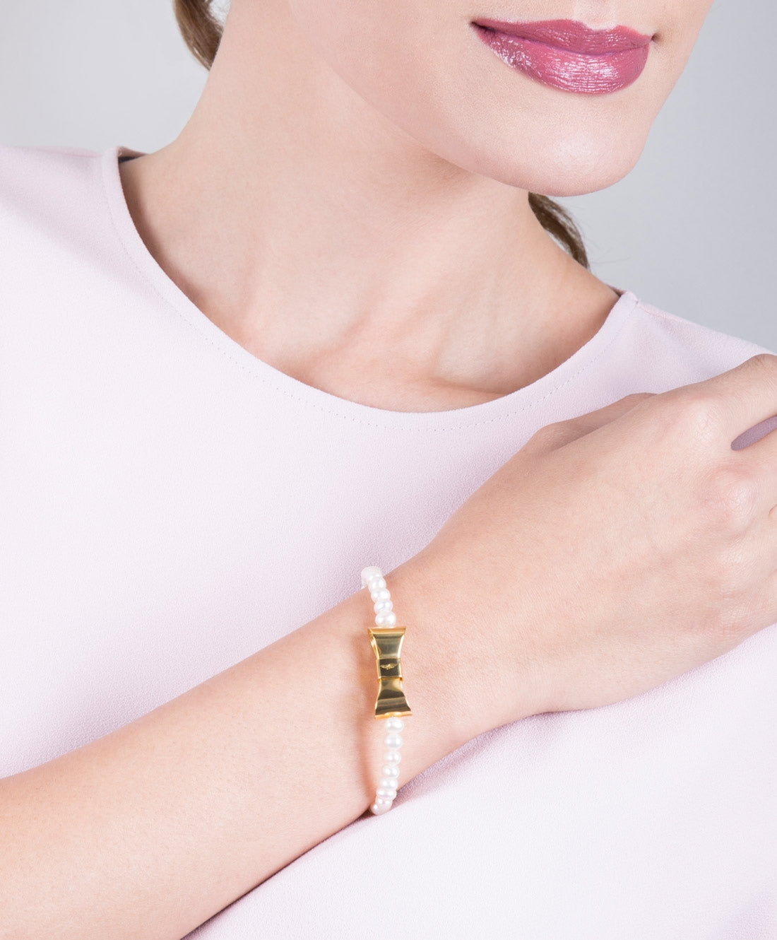 Pulsera con moño & perlas mabe Viena