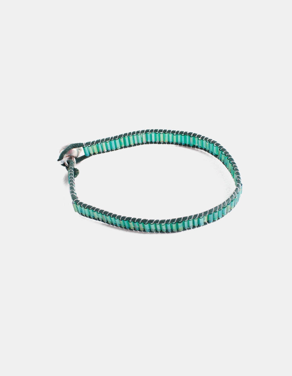 Pulsera de Metal Base Plateado con Canutillo Viva el Color