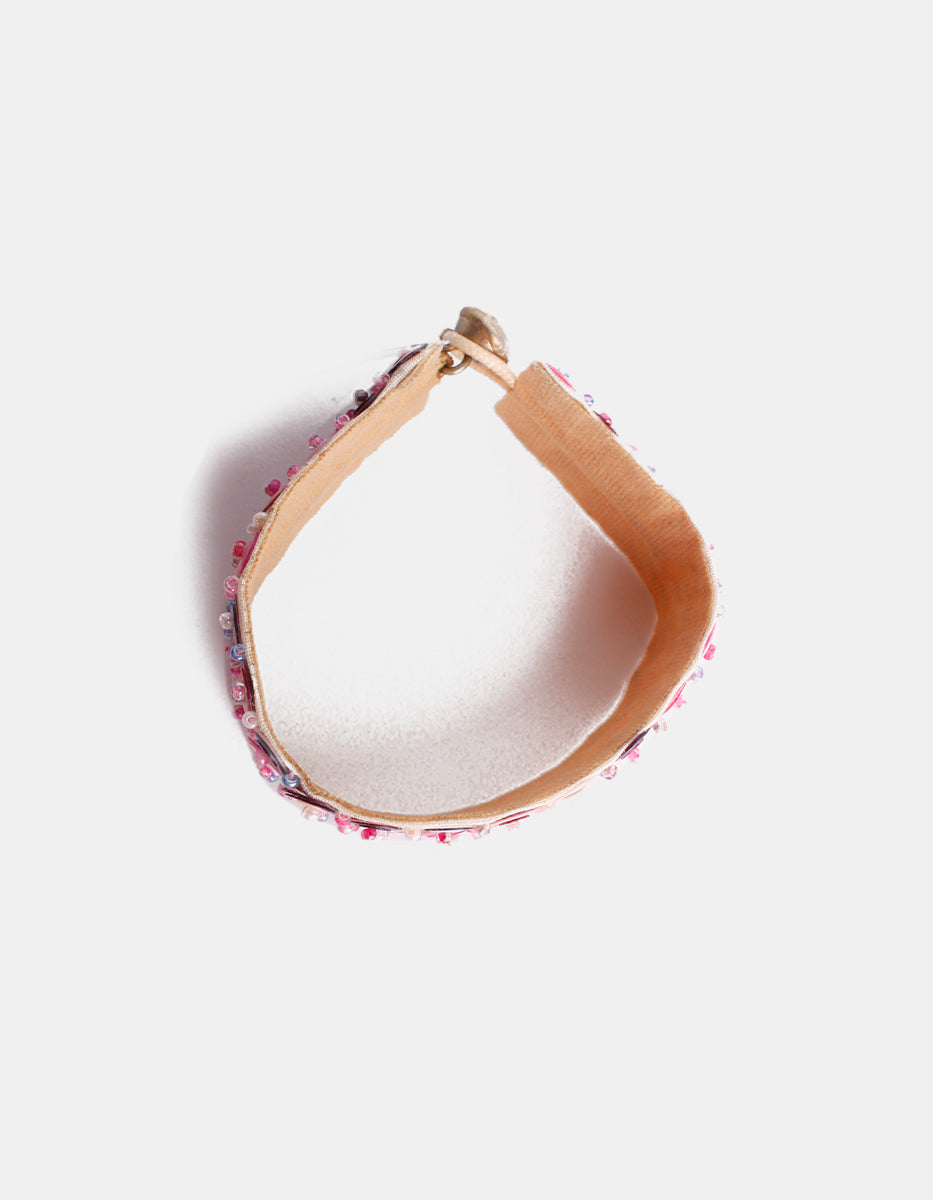 Pulsera en Metal Base Plateado con Lentejuelas Viva el Color