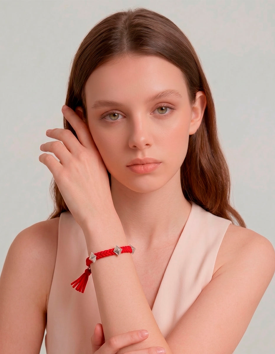 Pulsera de Metal Noble con Estoperoles y Baño de Platino
