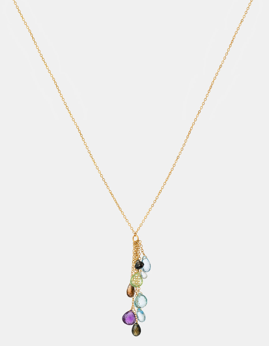 Collar en Plata .925 con Baño Vermeil 22 kt y Detalles Blue Emilia