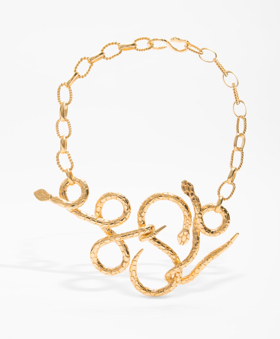 Collar en forma de serpiente martelinada Poison