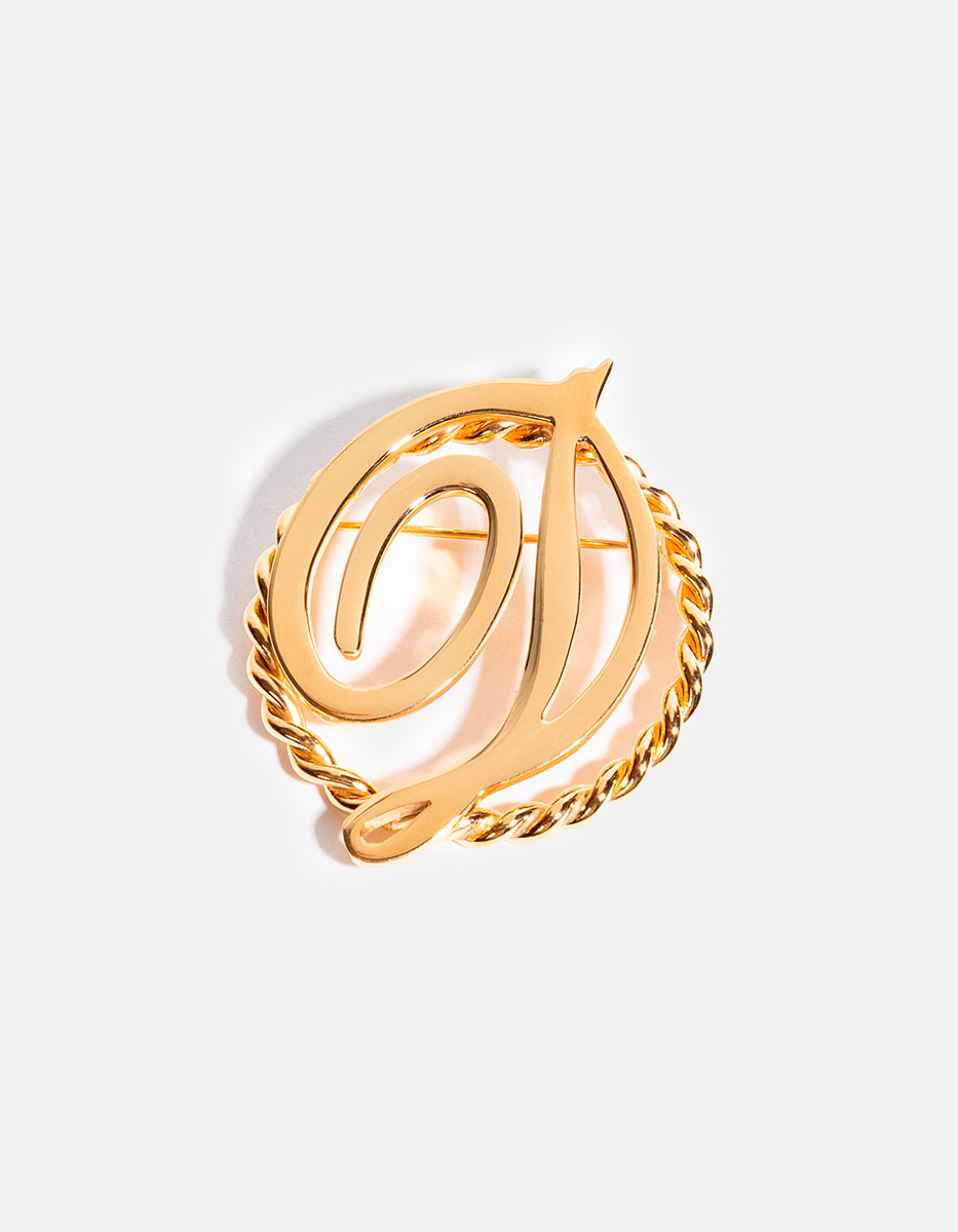 Broche con inicial D Pure Love