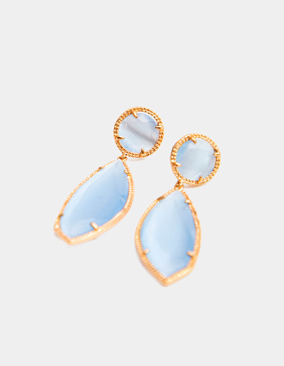 Aretes con espinolita azul cielo Marquesa