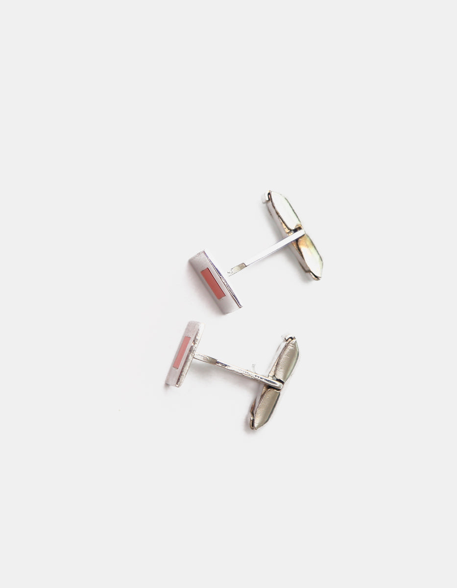 Mancuernillas de metal noble en baño de platino Nordic