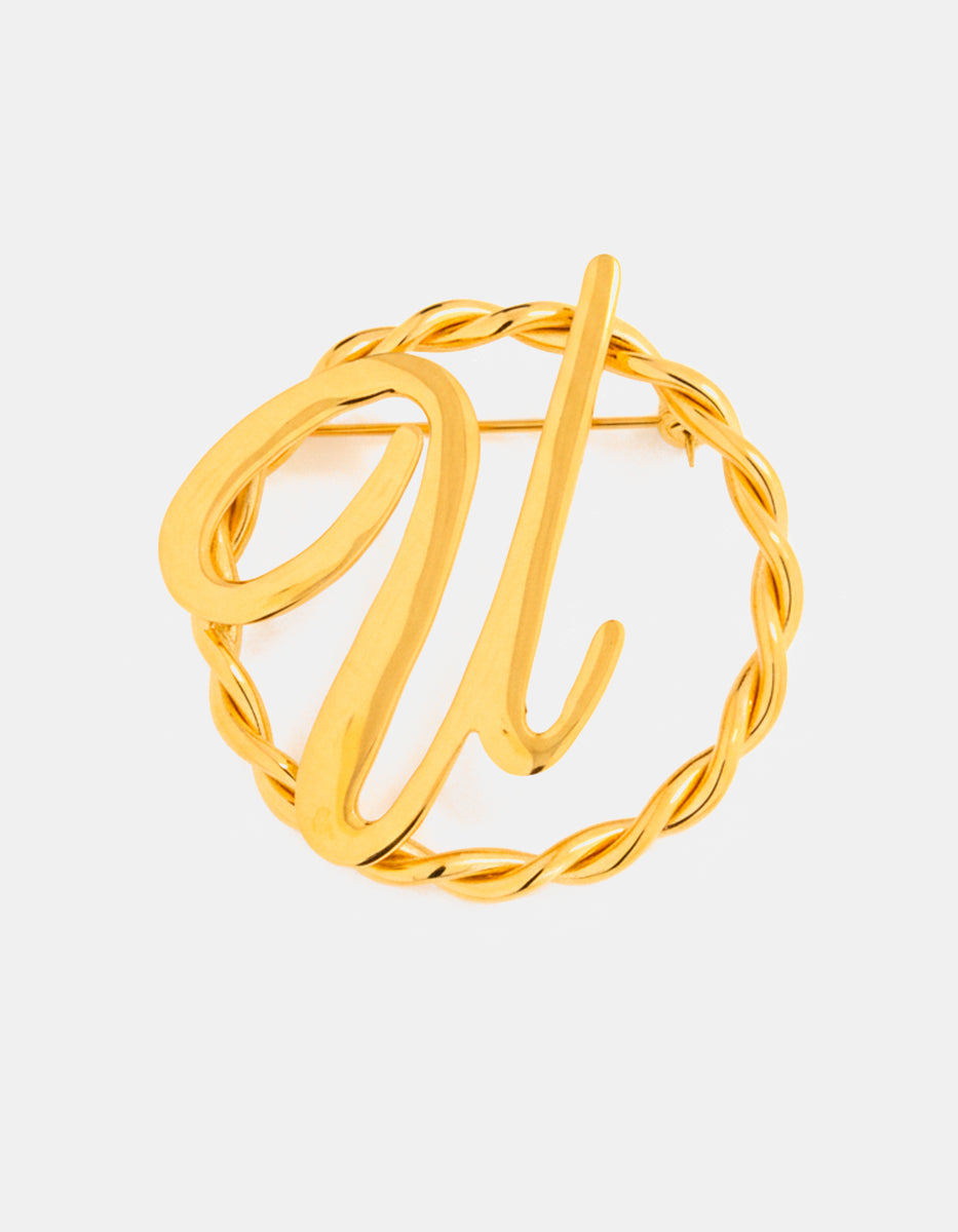 Broche con inicial U Pure Love