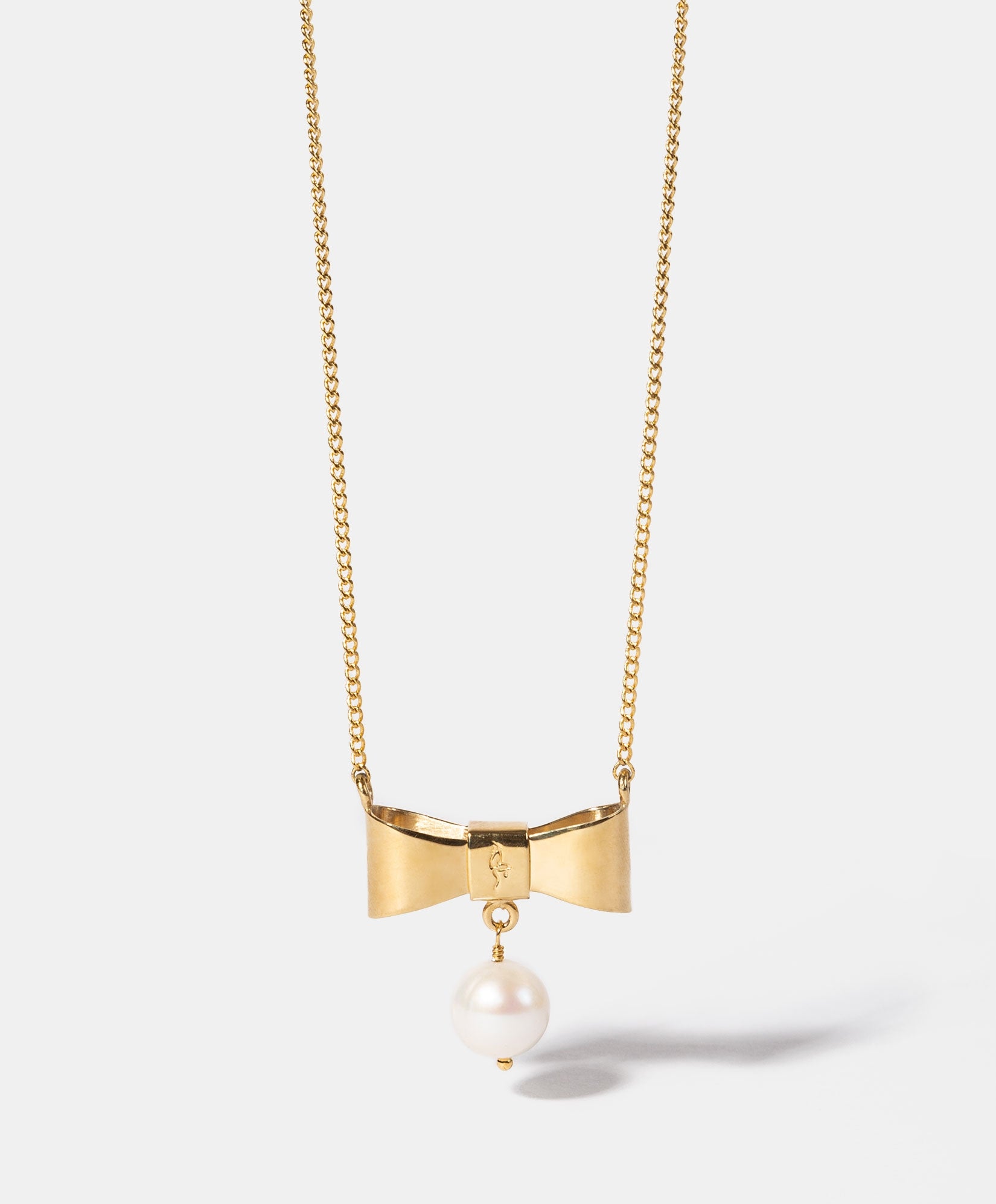 Collar con moño & perla mabe Viena