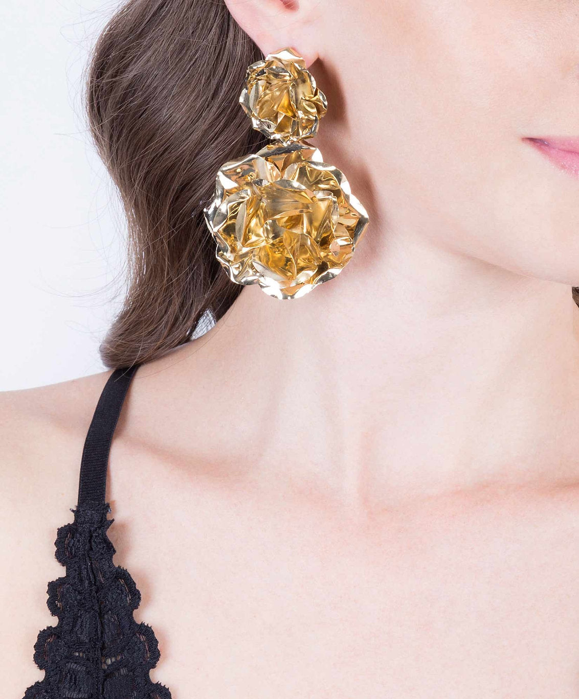 Aretes en forma de rosa doble Edén