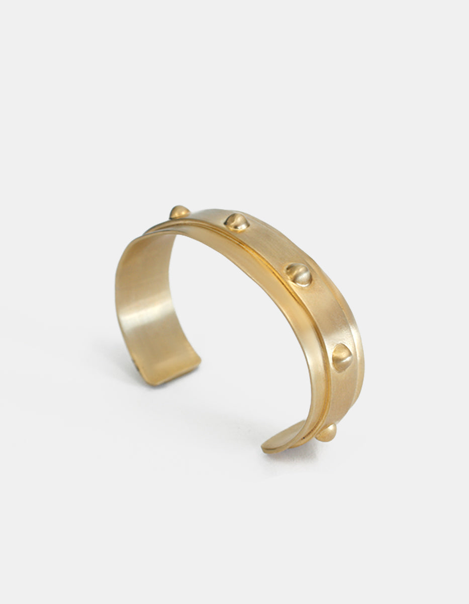Brazalete en Metal Base con Baño Vermeil 22 kt By Daniel