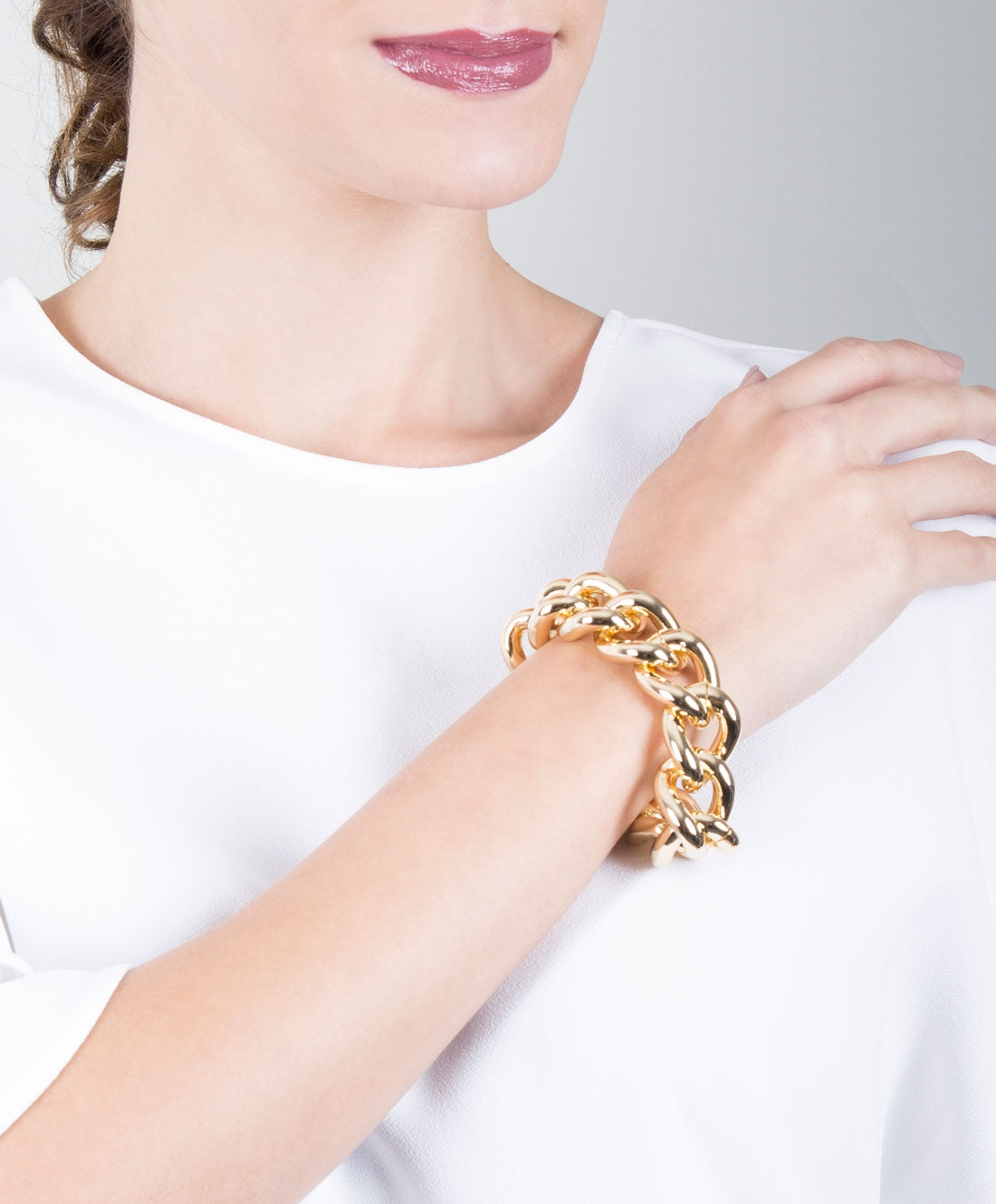 Pulsera de bronce con baño de oro 22 kt Fenicia