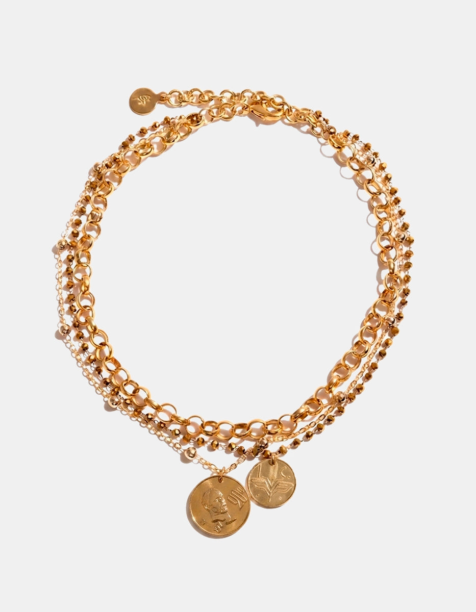 Collar monedas auténticas Memorias