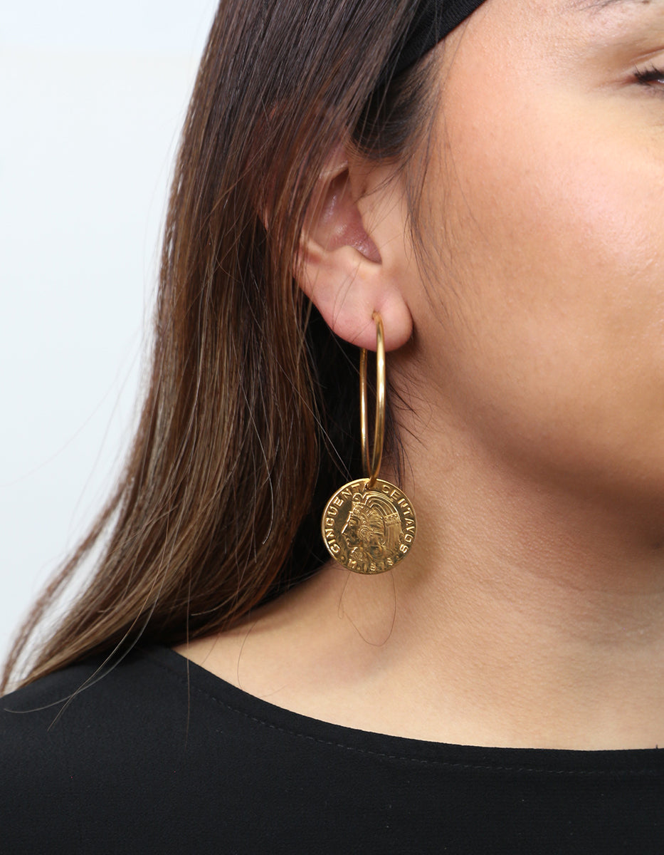 Arracadas moneda auténtica Memorias