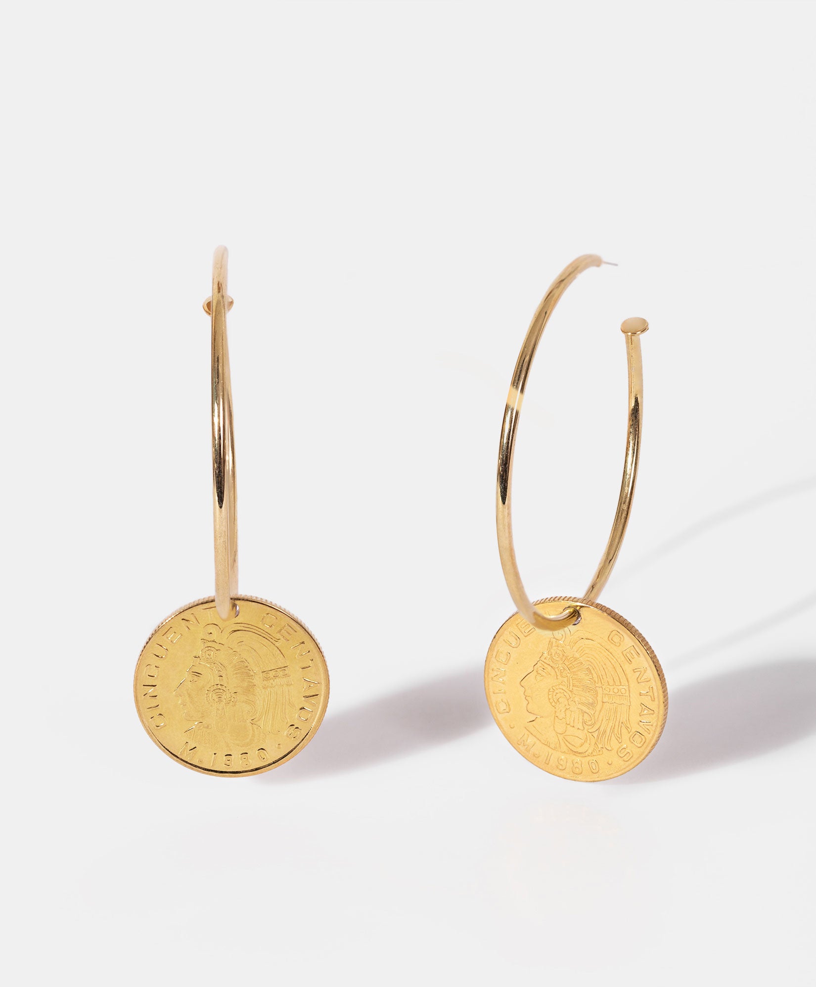 Arracadas moneda auténtica Memorias