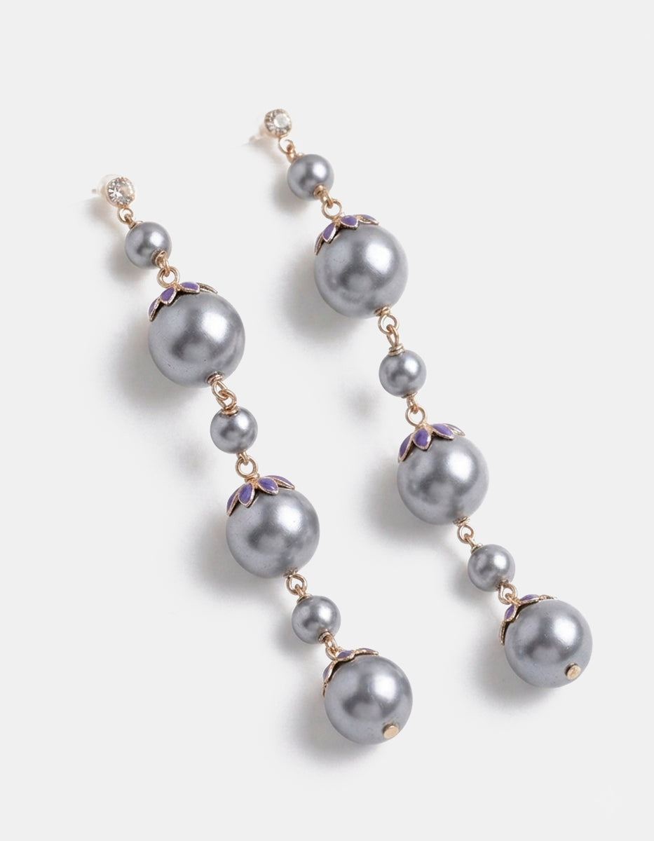Aretes de bronce con baño de platino