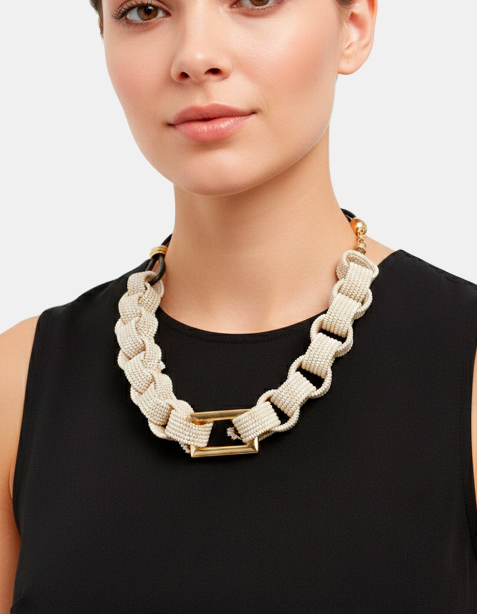 Collar de bronce con baño de oro 22 kt