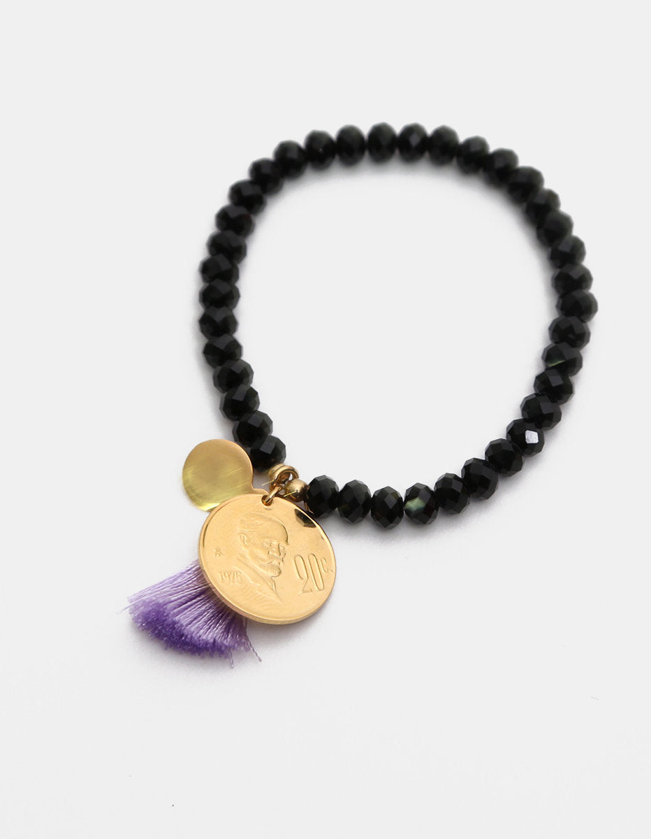 Pulsera moneda auténtica pompón Memorias