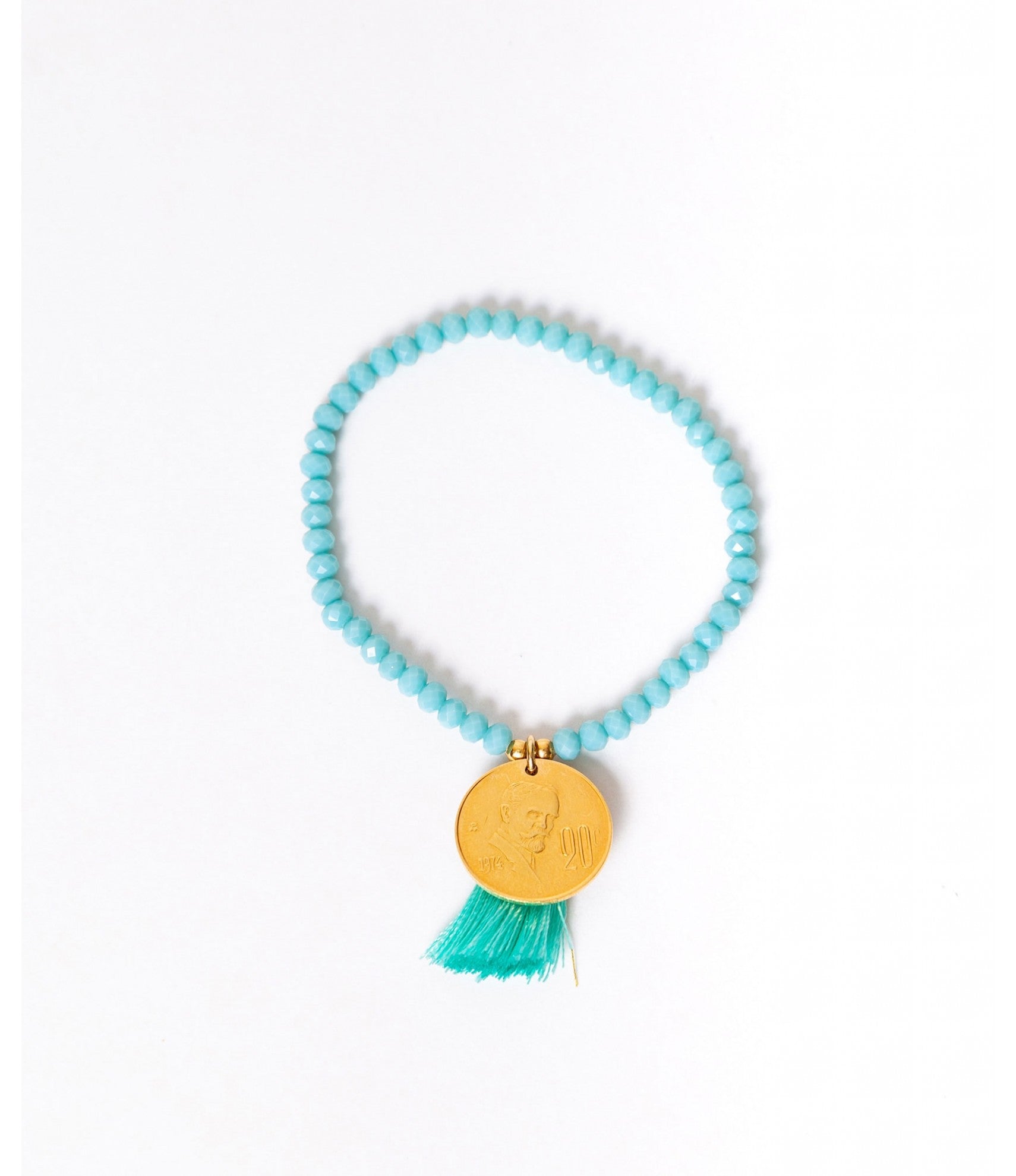 Pulsera moneda auténtica pompón Memorias