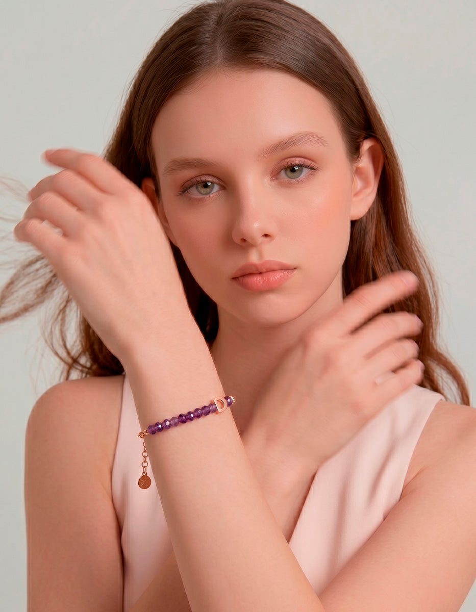 Pulsera con inicial D Lady