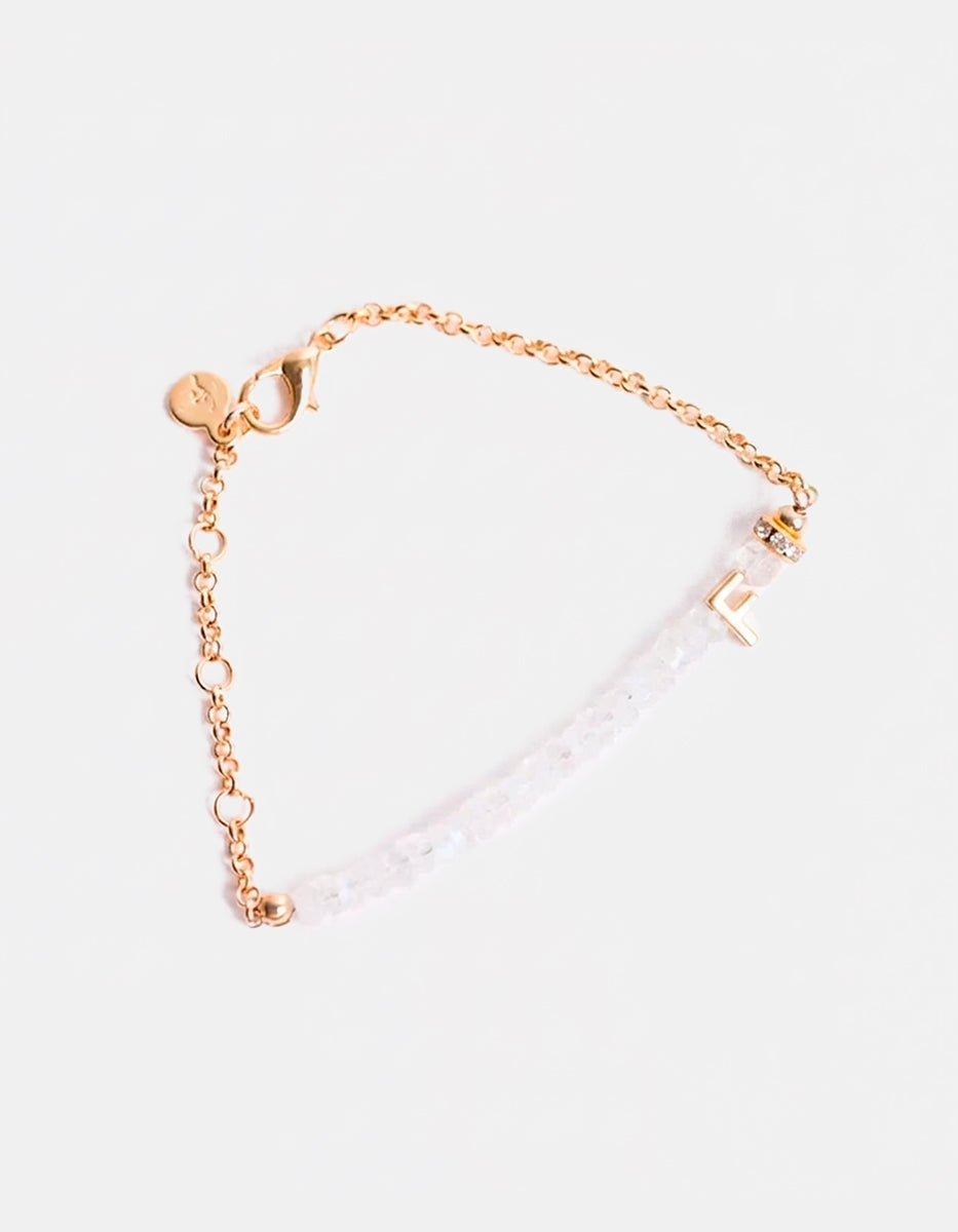 Pulsera con inicial F Lady