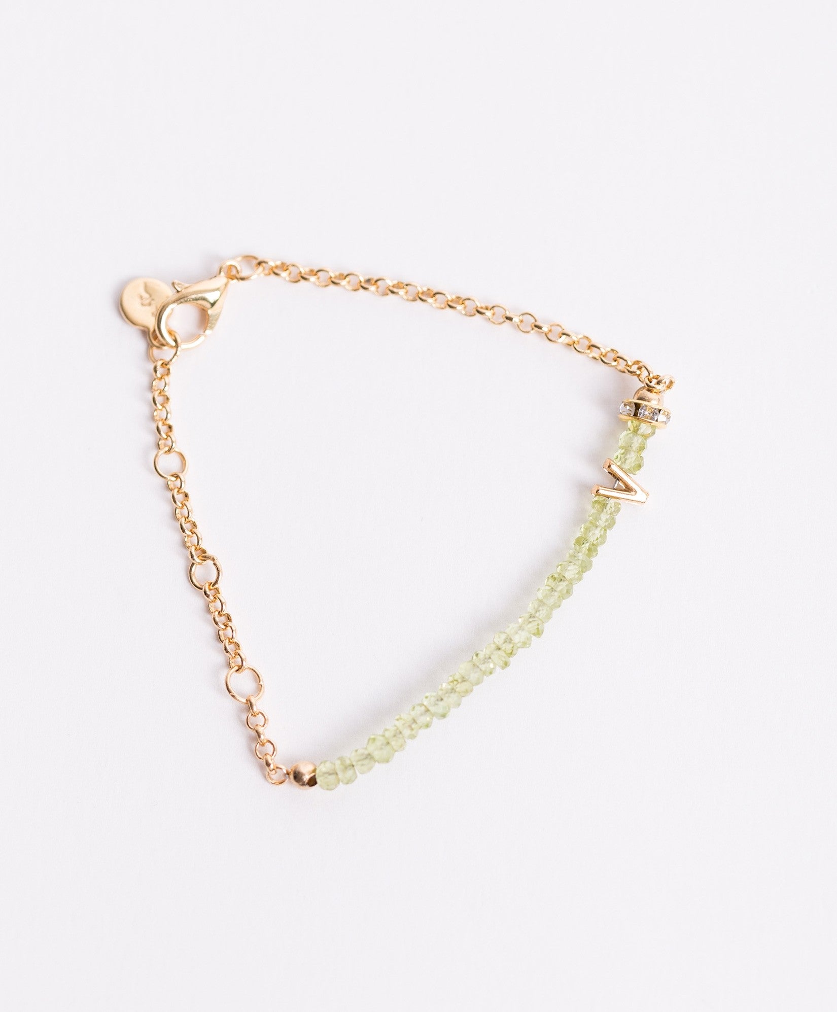 Pulsera con inicial V Lady