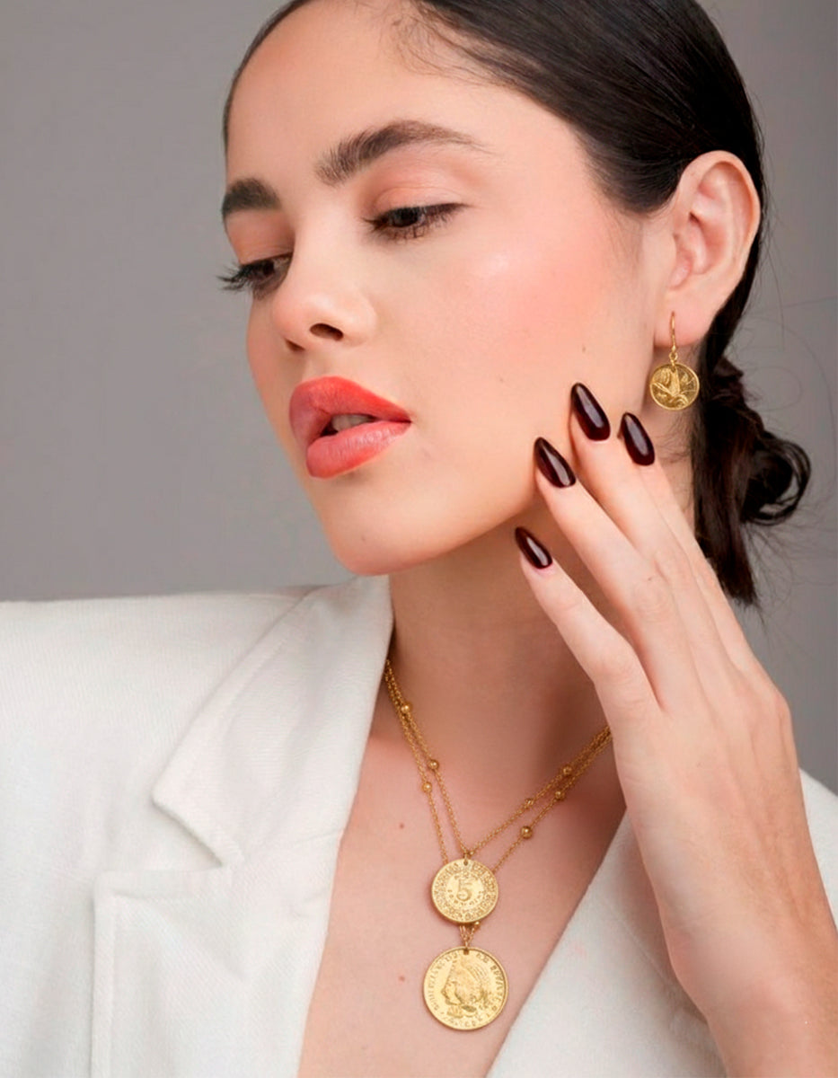 Set de Collar y aretes con monedas