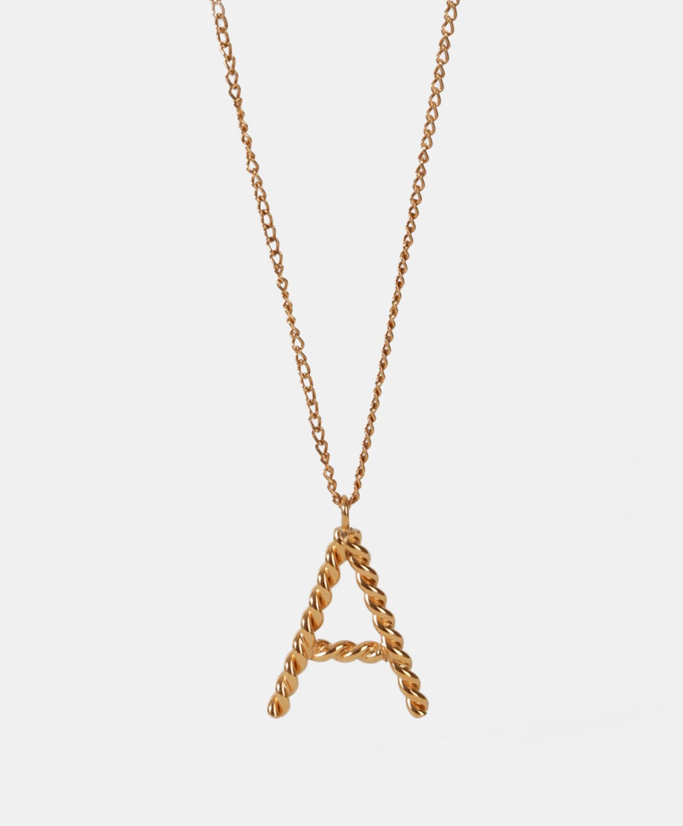 Collar de cadena con inicial torsal Lady