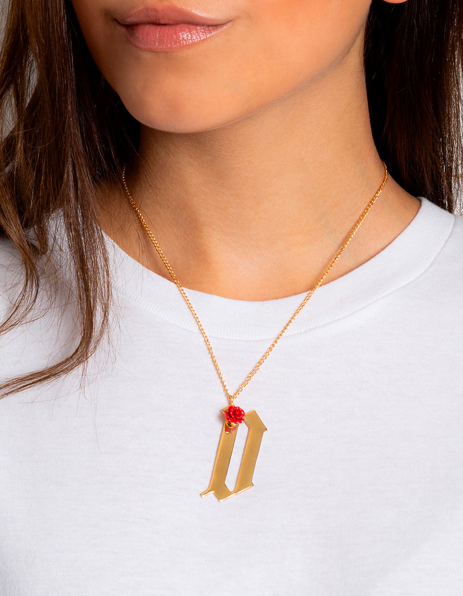 Inicial estilo gótico letra D Rock & Glam