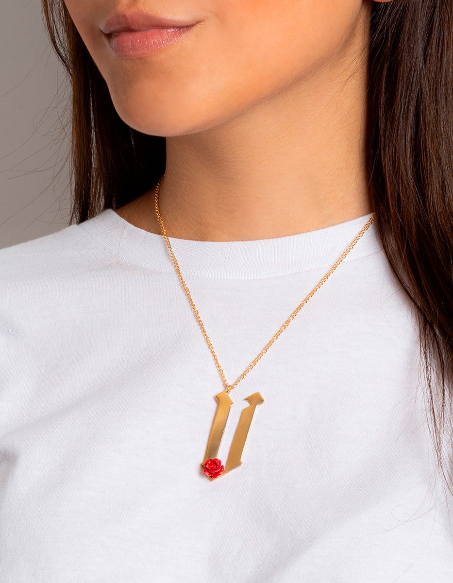 Inicial estilo gótico letra V Rock & Glam