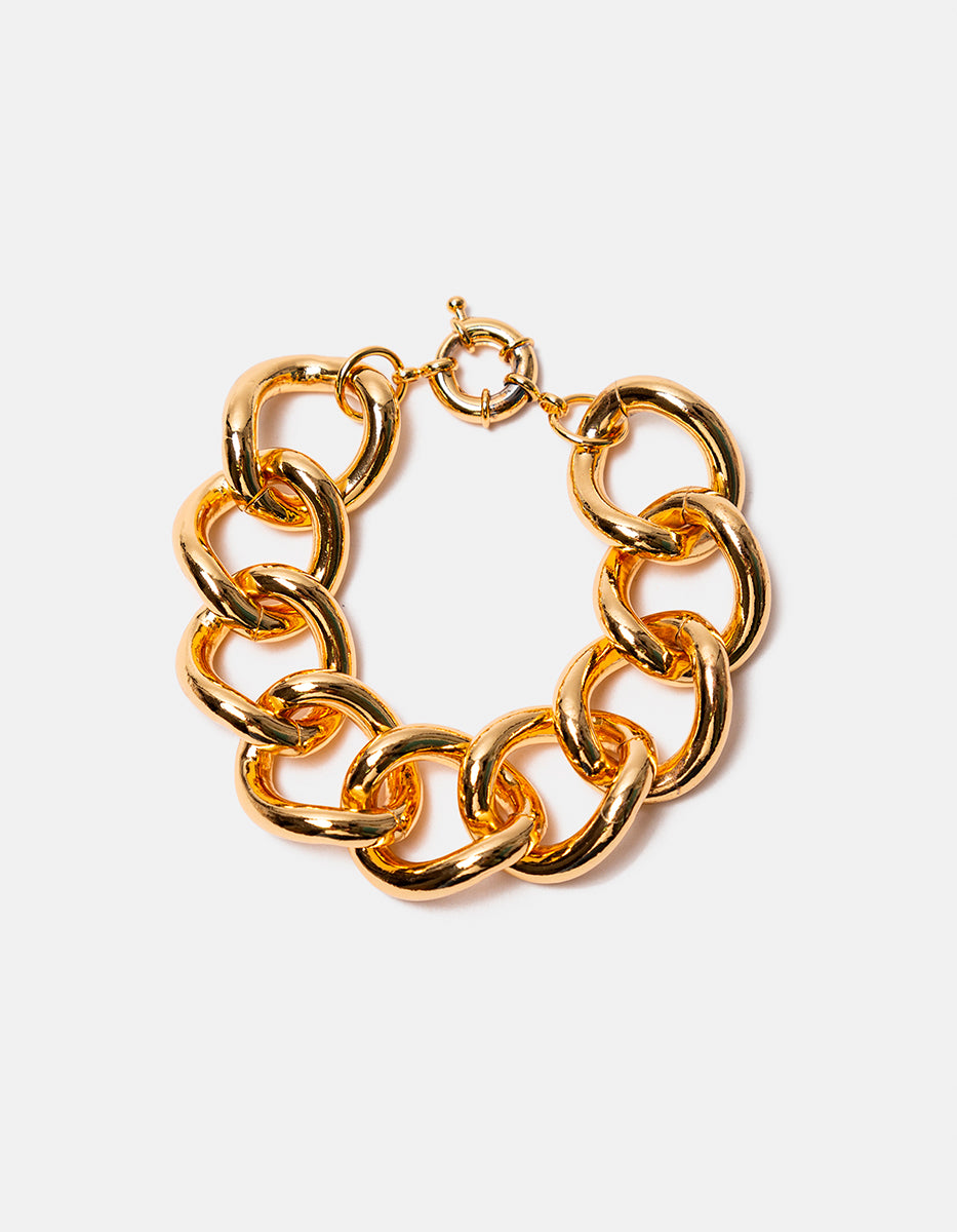 Pulsera de bronce con baño de oro 22 kt Fenicia