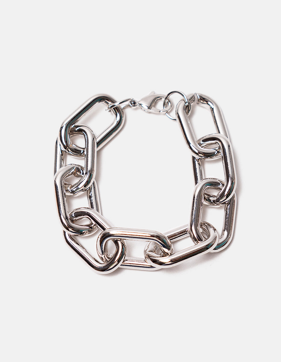 Pulsera de bronce con baño de rodio Fenicia