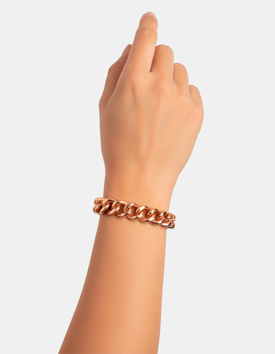 Pulsera de bronce con baño de oro rosa Fenicia