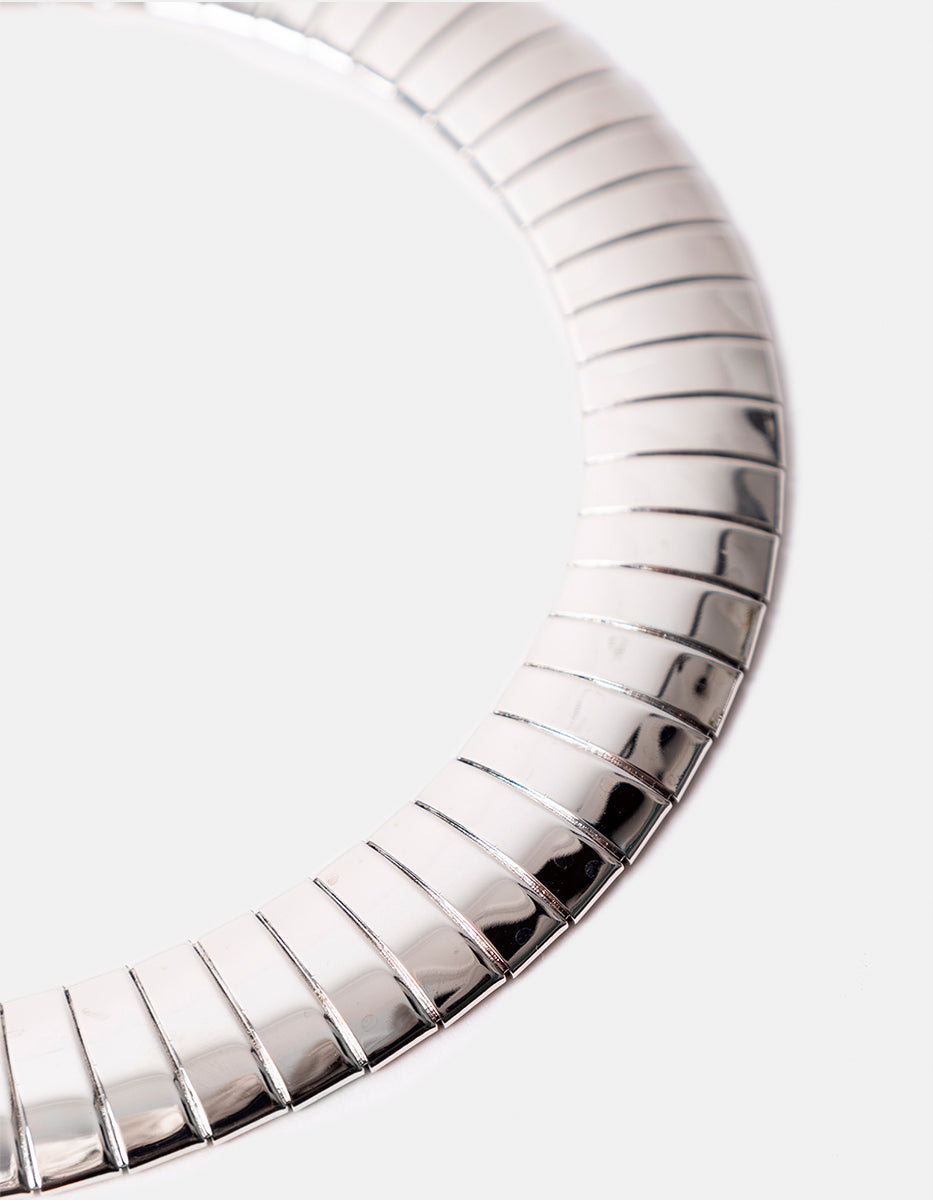 Gargantilla de Bronce con Baño de Rodio Oui