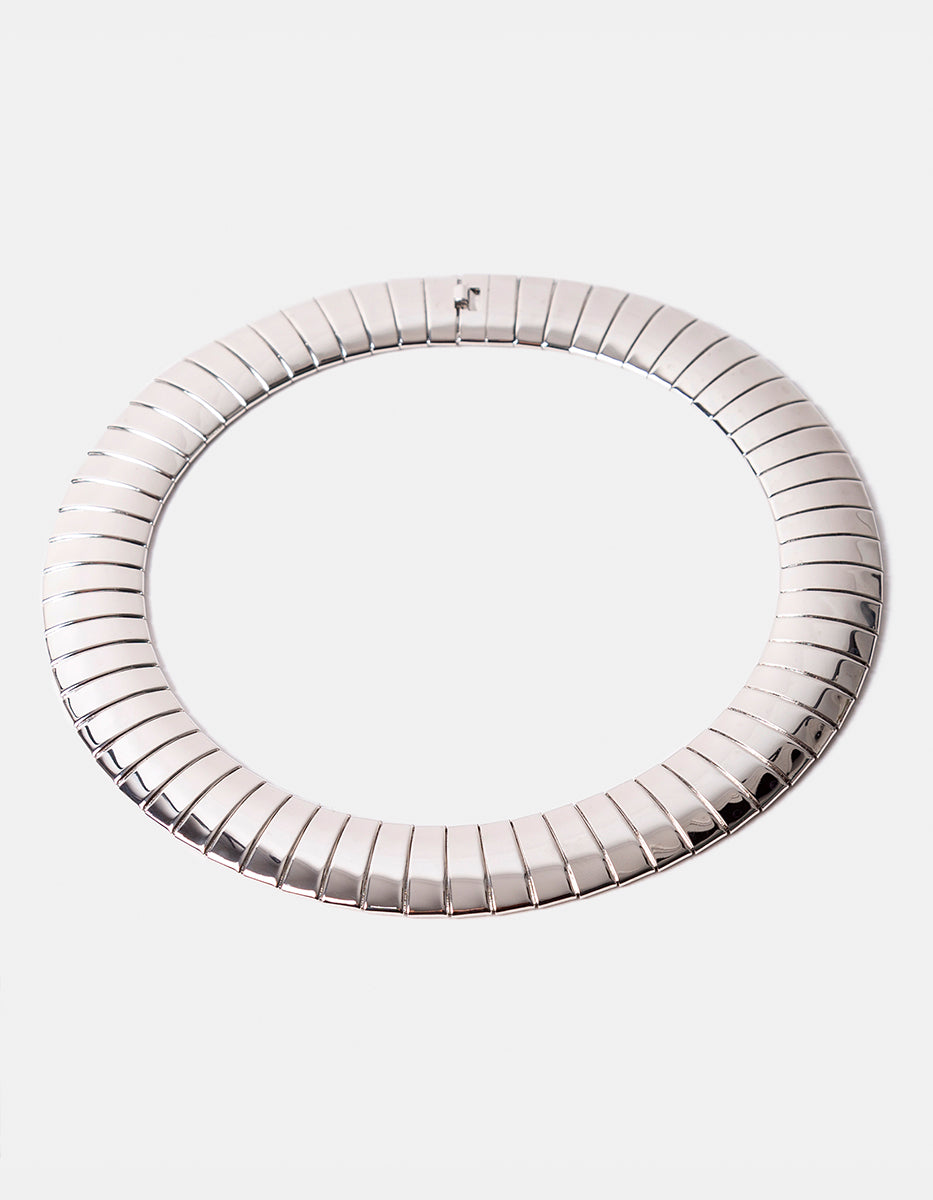 Gargantilla de Bronce con Baño de Rodio Oui