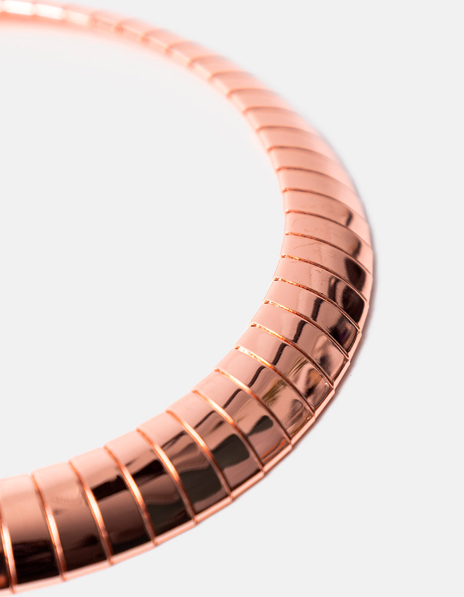 Gargantilla de bronce con baño de oro rosa Fenicia