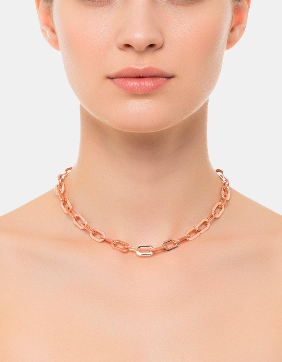 Collar de bronce con baño de oro rosa Fenicia