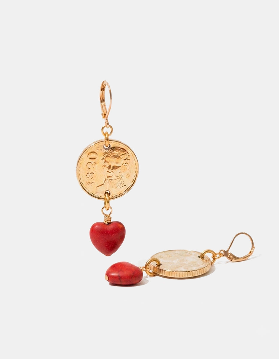Aretes monedas auténticas Memorias