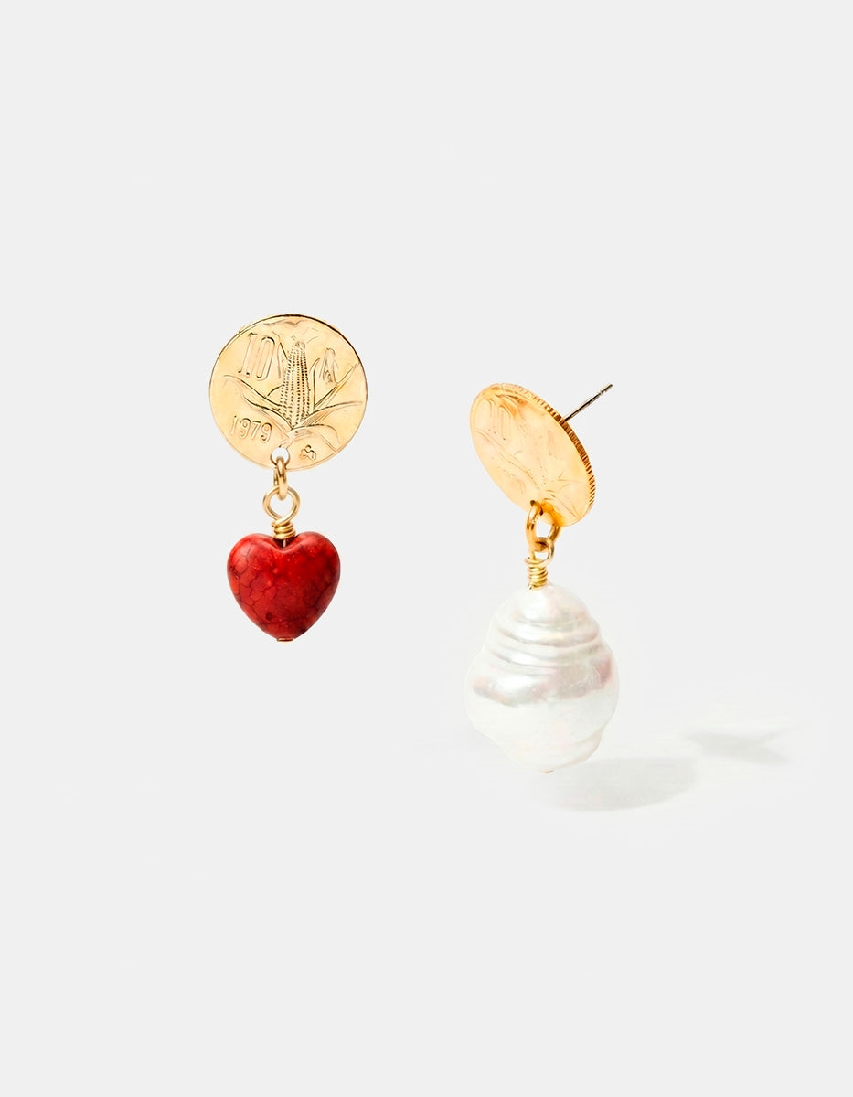 Aretes monedas auténticas Memorias