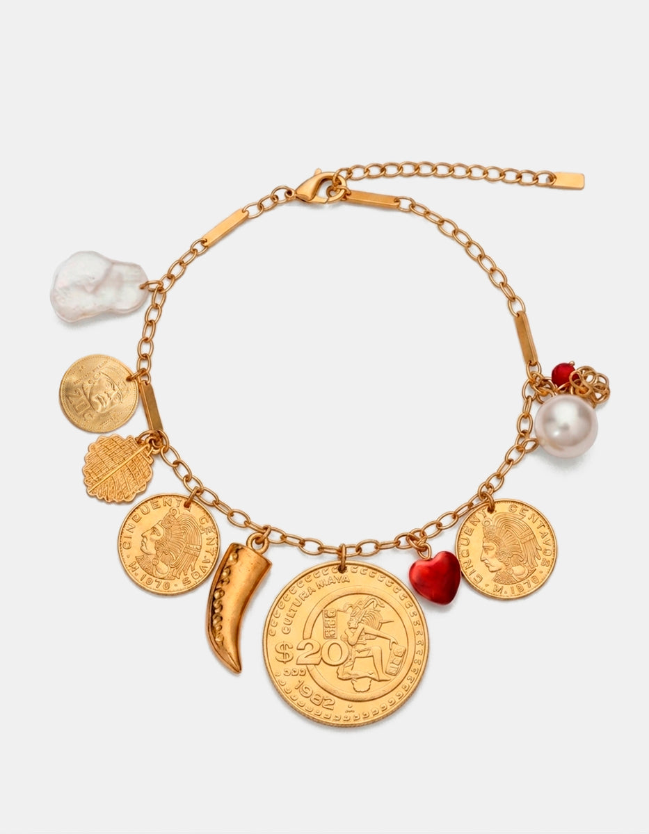 Collar con monedas auténticas Memorias