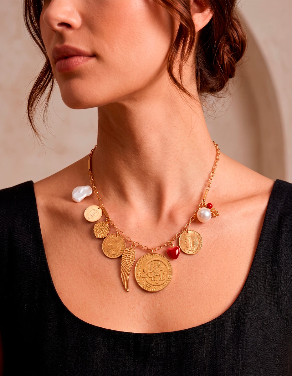 Collar con monedas auténticas Memorias