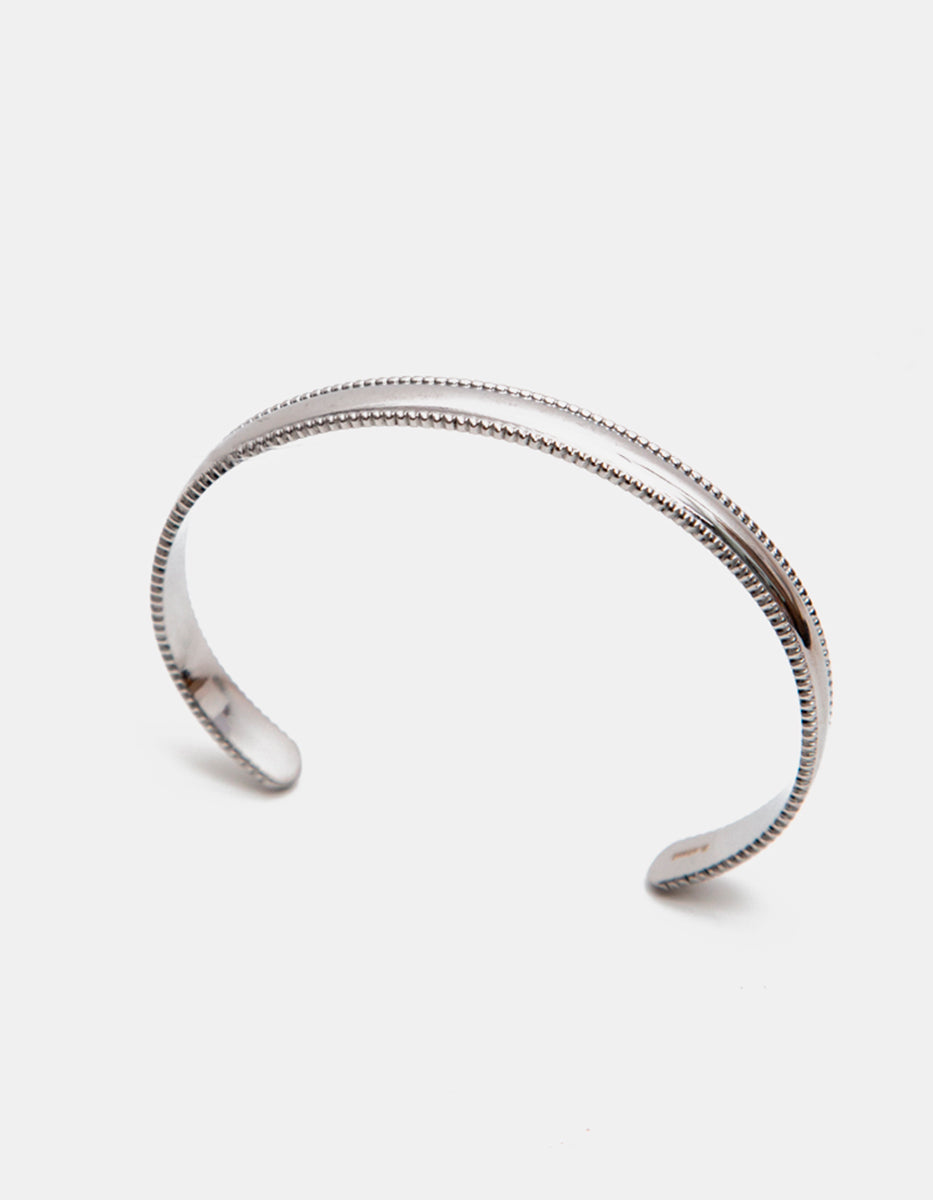 Brazalete masculino plata .925 baño rodio 15 cm Nordic