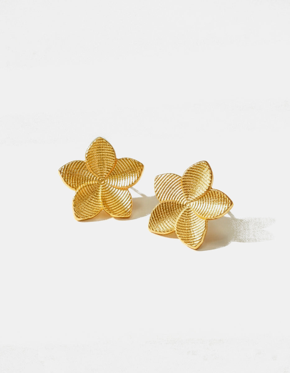 Aretes forma flor Golden